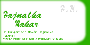 hajnalka makar business card